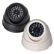 Cámara falsa con luz LED para exteriores, Mini cámara de seguridad CCTV de simulación falsa simulada, para vigilancia del hogar, intermitente, color negro