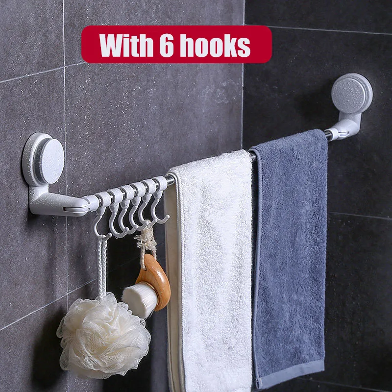 

Bathroom Towel Holder Rack Wall Mounted Towel Hanger Bathroom Organizer Towels Rack Bar Shelf Bathroom Hook Kitchen Wipe Hanging