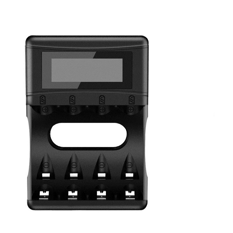 black Leise зарядное устройство для аккумуляторов AA AAA 2a 3a nimh ЖК-дисплей USB кабель интеллектуальное отключение Быстрая зарядка - Цвет: black
