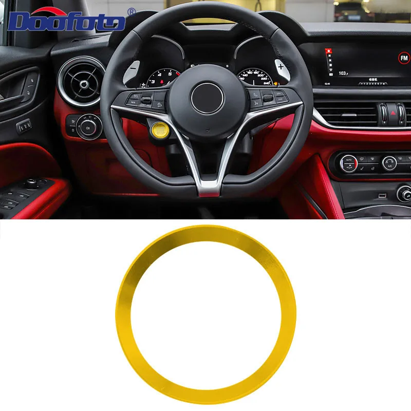 Golden Ring Чехол для двигателя Doofoto для Alfa Romeo 159 Giulietta 147 Mito 156 Giulia GT Stelvio Brera Start Stop аксессуары для укладки - Цвет: Golden Ring