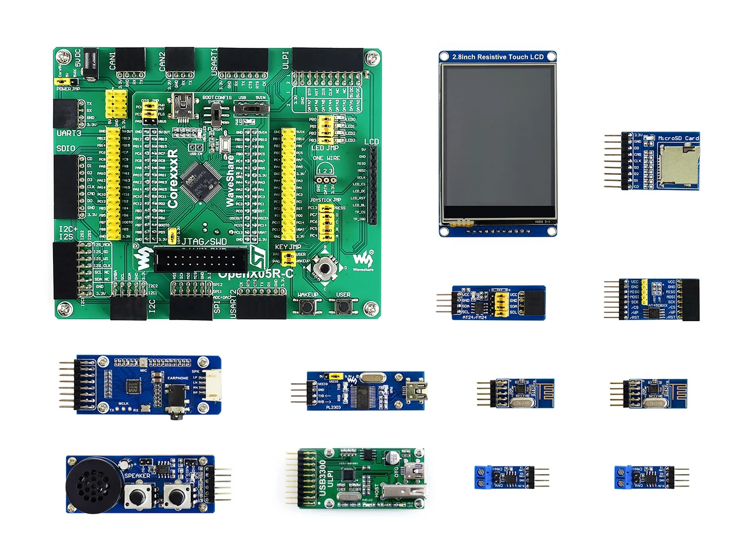 

Waveshare STM32 Development Board for STM32F205R microcontroller Series STM32F205RBT6 MCU and Various Standard Interfaces