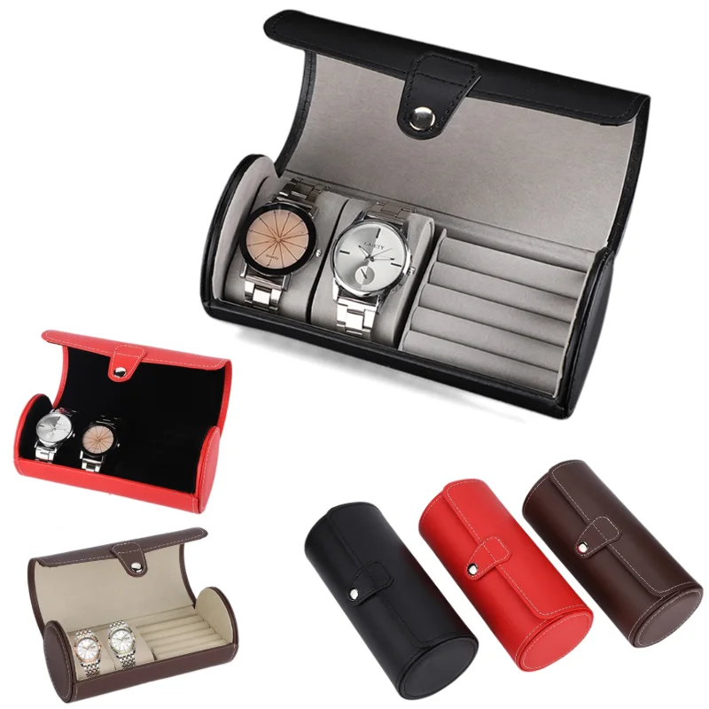 Роскошные часы с кожаным ремешком Дисплей Ящик Контейнер Для Хранения Рулонов 2