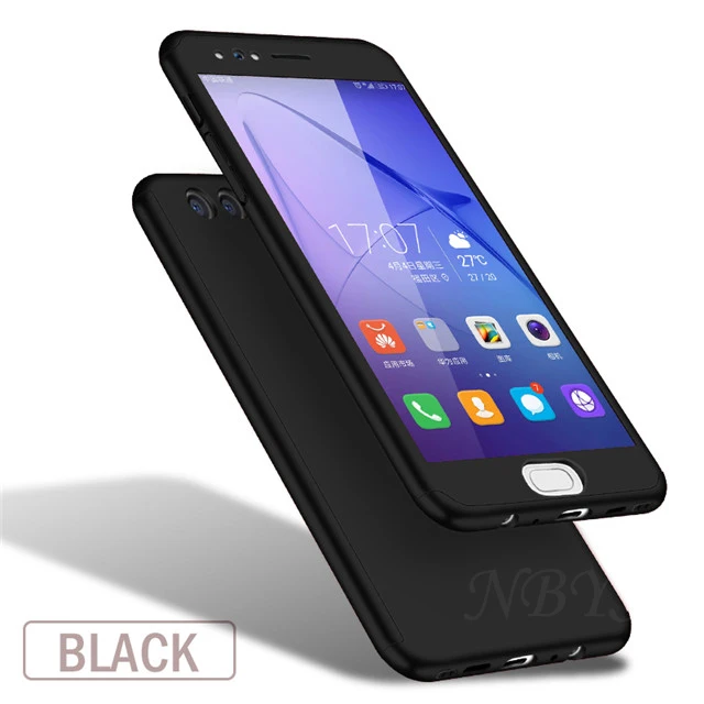 360 полный защитный чехол для телефона huawei mate 20 10 Lite Pro 20x P Smart Y9 чехол для huawei P9 P20 Lite P10 Plus чехол - Цвет: Black