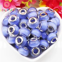 10pcslot clear cute color 5mm big hole spacer beads diy jewelry accessories fit bracelet bangles european women gift jewelry