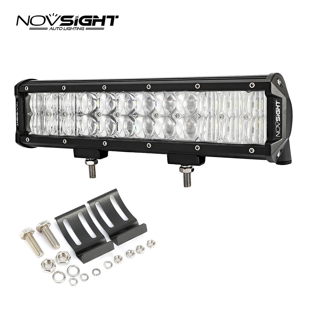 NOVSIGHT рабочий светильник 12 дюймов светодиодный барный 7200LM 72W 6000K 12V 24V внедорожный