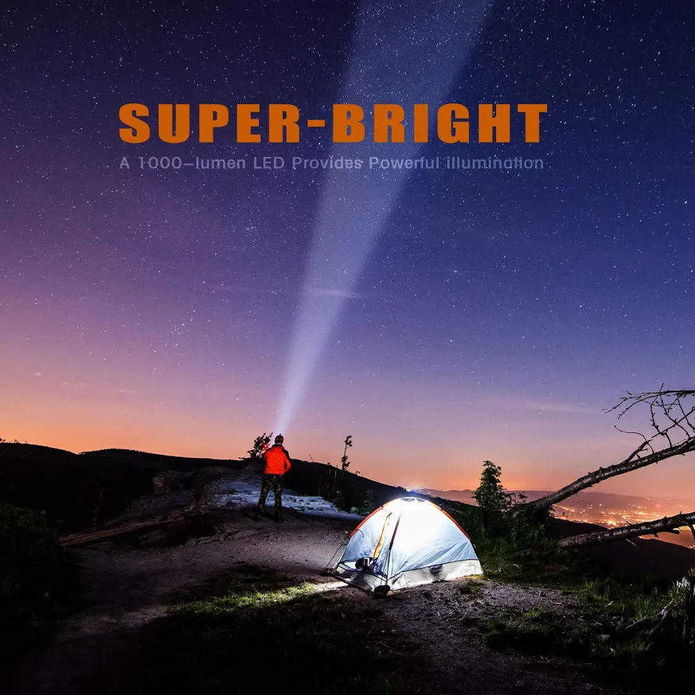 

NEW 3 In 1 LED Flashlight Rechargeable Zoomable Torch for Outdoor Camping Emergency