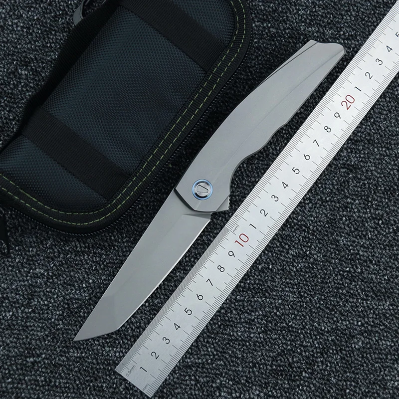 

LEMIFSHE RFT Flipper folding knife M390 blade bearing titanium handle camping hunting outdoor fruit Knives EDC tools