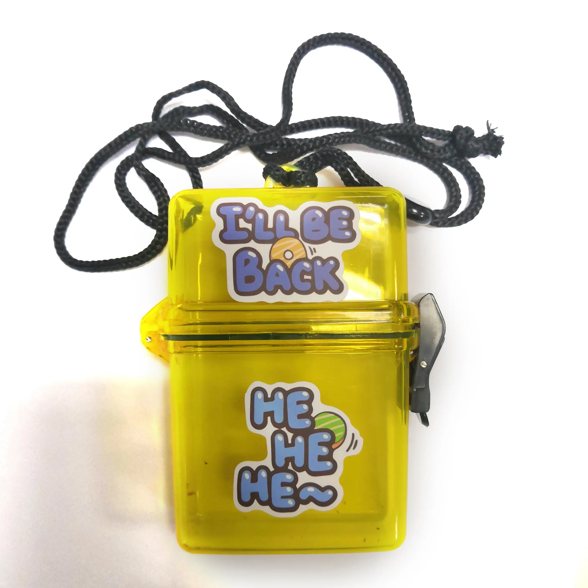 yellow HE Вмещает 20 пачек многоцветный женский DIY мультфильм письмо портсигар чехол прозрачный Водонепроницаемый пляж магазин коробка креативный подарок - Цвет: yellow HE