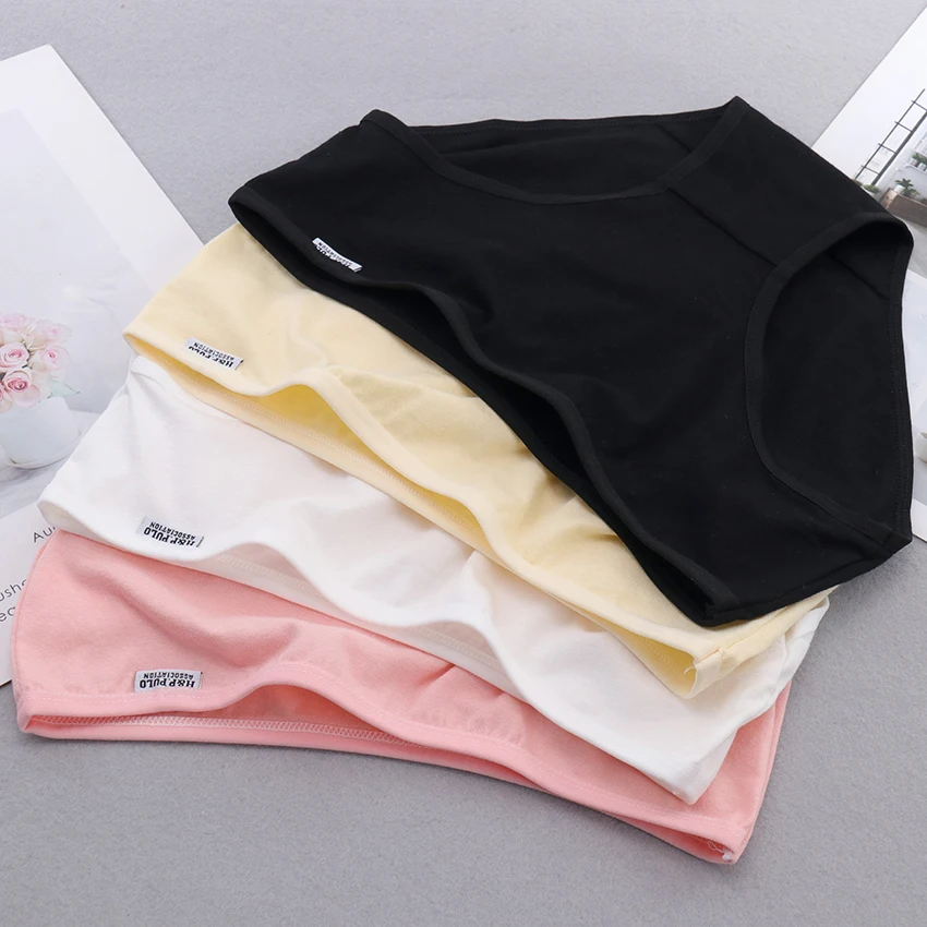 1PC Women Plus Size Panties Girl Briefs Sexy Lingeries Cotton Shorts Underpants Solid Panty Intimates Underwear