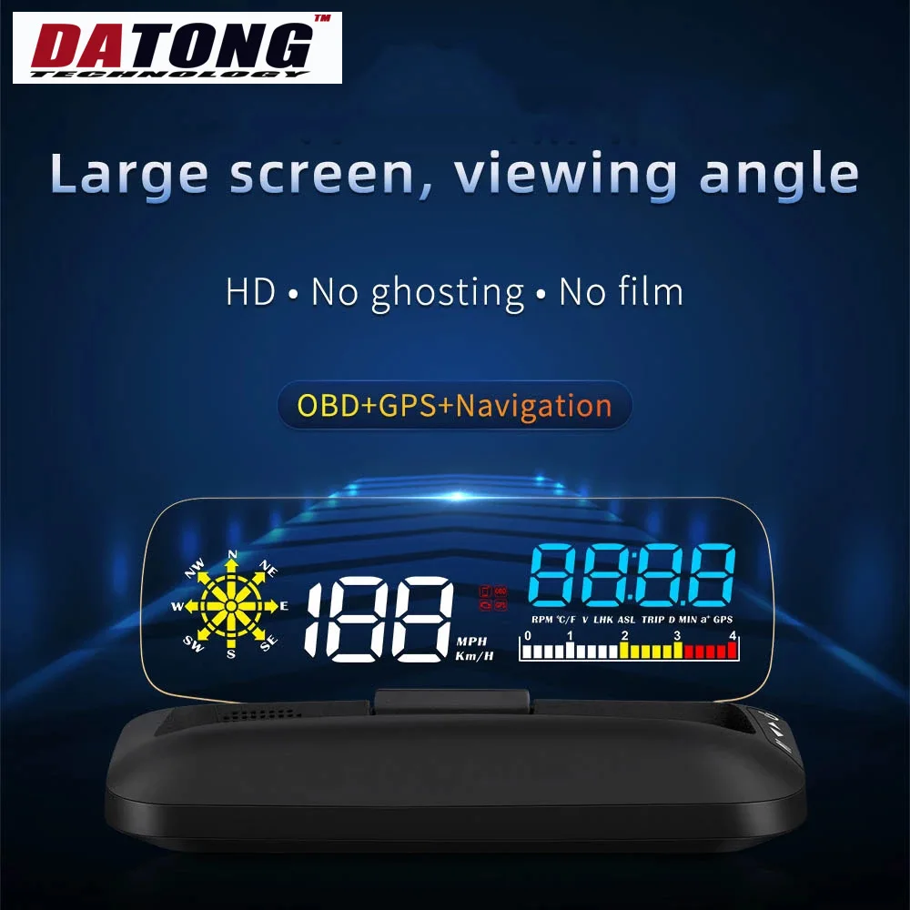 Автомобильный дисплей Datong C500 OBD2 HUD с зеркалом GPS навигацией цифровой проектор