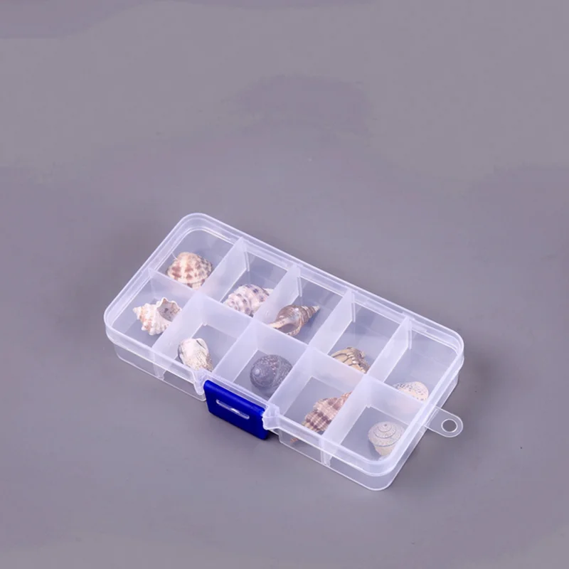 

Adjustable 10 Grids Compartment plastic Storage Box Jewelry Earring Bead Screw Holder Case Display Organizer toys Container