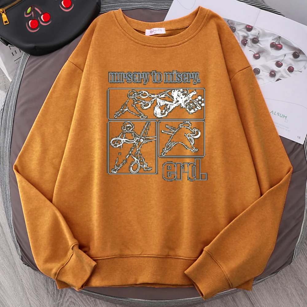 

Sery To Misey Printing Female Hoodies Crewmeck Clothes Vintage Comfortable Hip Hop Hoodie Autumn S-XXL Warm Sweatshirt Woman