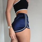 Женские атласные шелковые шорты для бега, сексуальные шорты с высокой талией для занятий в тренажерном зале