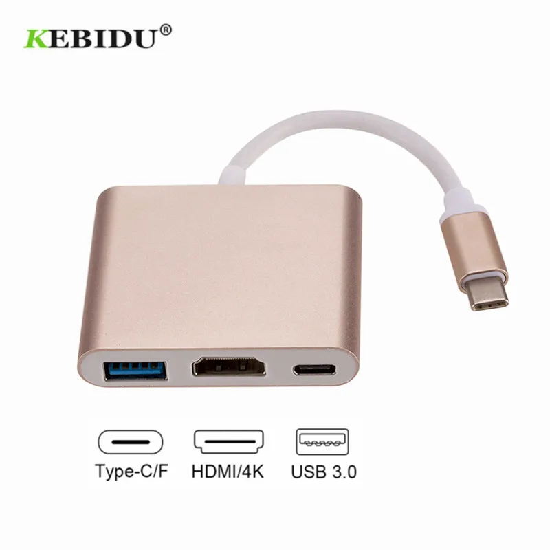 Конвертер USB C Type-To 3 0/Type 4K для Macbook Pixel Type-c адаптер KEBIDU USBC 1 | Электроника