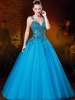 2021 blue purple custom made sparkly ball gown quinceanera dresses sweetheart sequines applique sweet 16 dress party wear