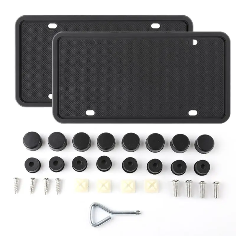 

Модификация автомобиля силиконовая рамка номерного знака устойчивая к ржавчине погремушка защита от погоды L9BC