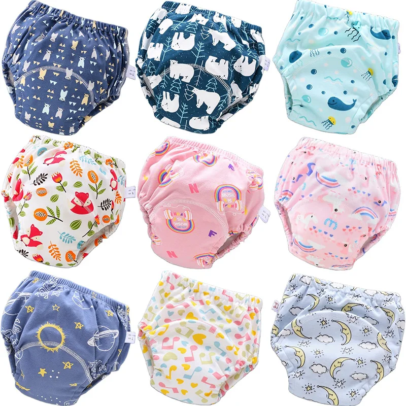 

Baby Cotton Training Pants Panties Baby 6 Layers Diapers Reusable Nappies Washable Infants Children Underwear Nappy Changing