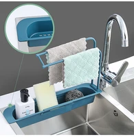 telescopic sink shelf soap sponge drain rack storage basket kitchen faucet holder adjustable bathroom holder kitchen accessories