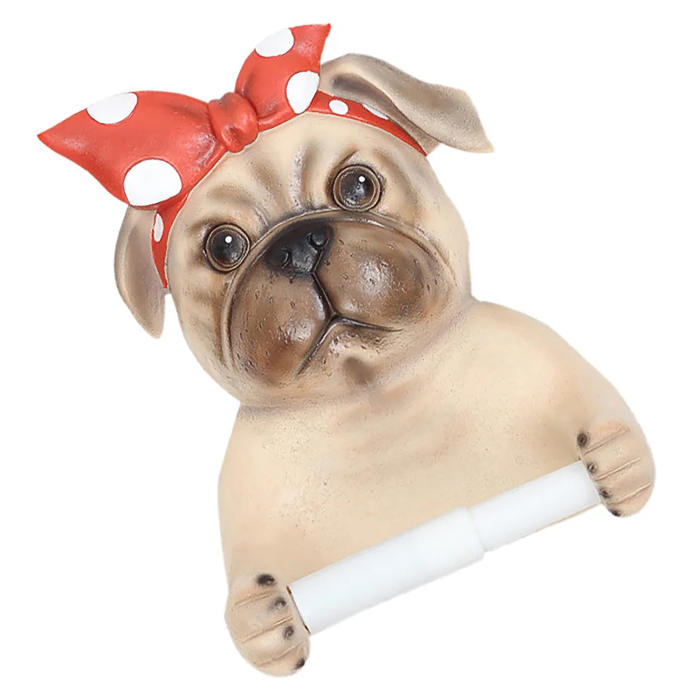 

1 шт., вешалка для туалетной бумаги в виде Мопса