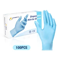nitrile gloves blue 100pcslot food grade waterproof allergy free disposable work safety gloves nitrile gloves mechanic