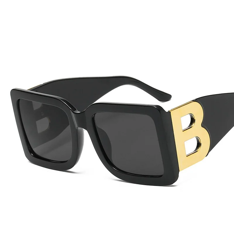 Солнцезащитные очки в винтажном стиле UV400 для мужчин и женщин большие квадратные