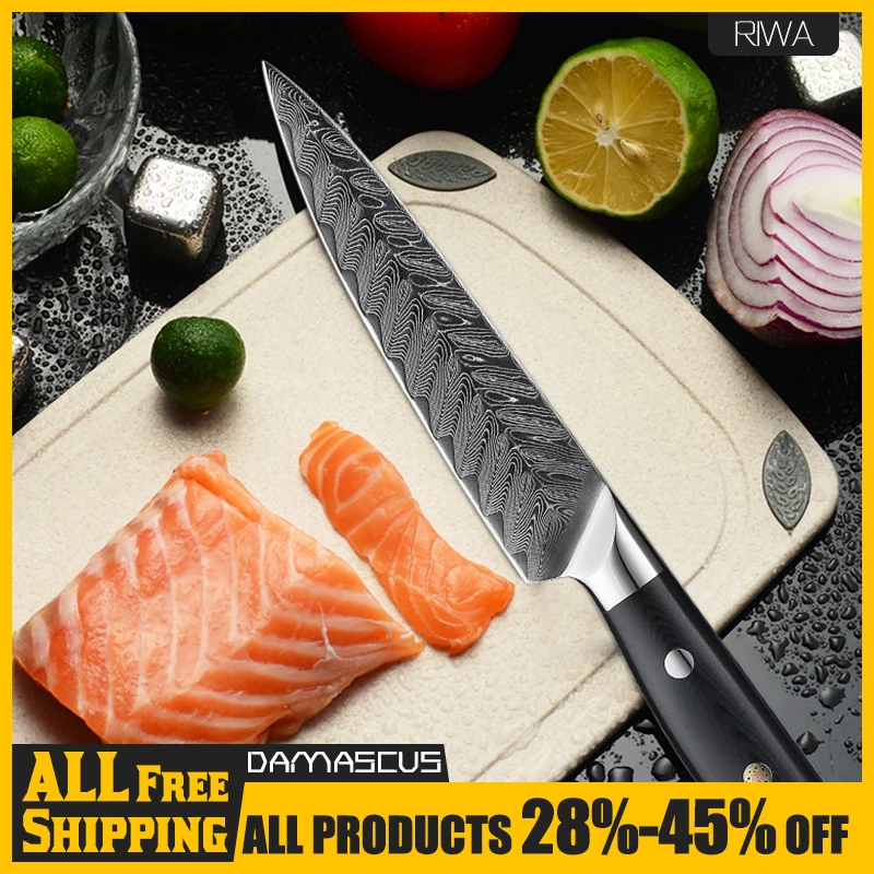 

5 Inch Utility Knife Ultra Sharp 67 Layers Damascus Stainless Steel AUS10 High Quality Pro Chef Knives Cooking Tool Mosaic Rivet