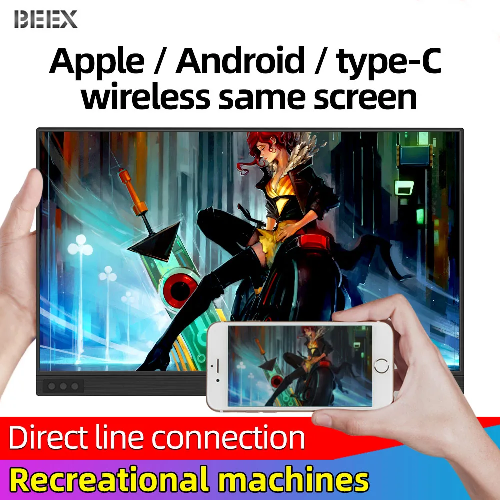BEEX портативный монитор 3840 × 2160 4K HD IPS 15 6 дюймовый ЖК дисплей для ноутбука телефона