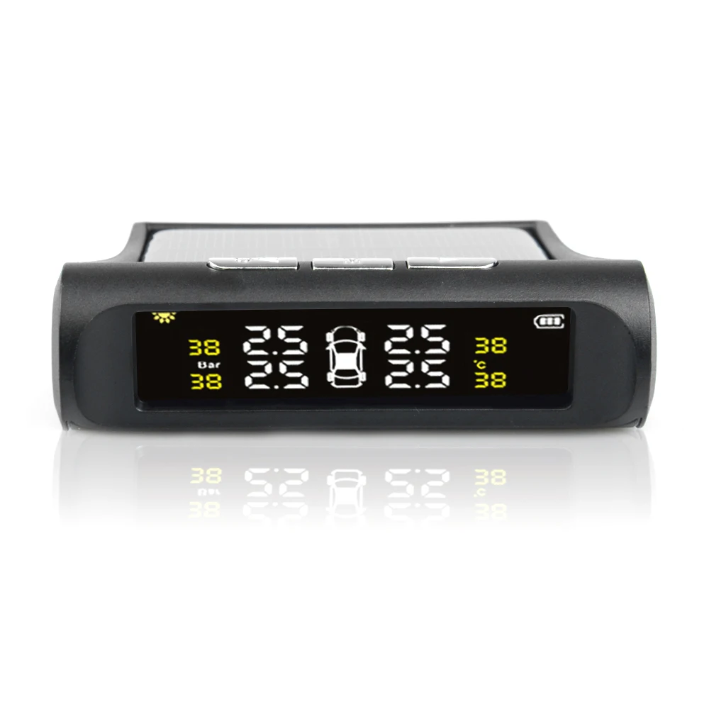 Солнечная энергия USB TPMS автомобильная система контроля давления в шинах lcd 4