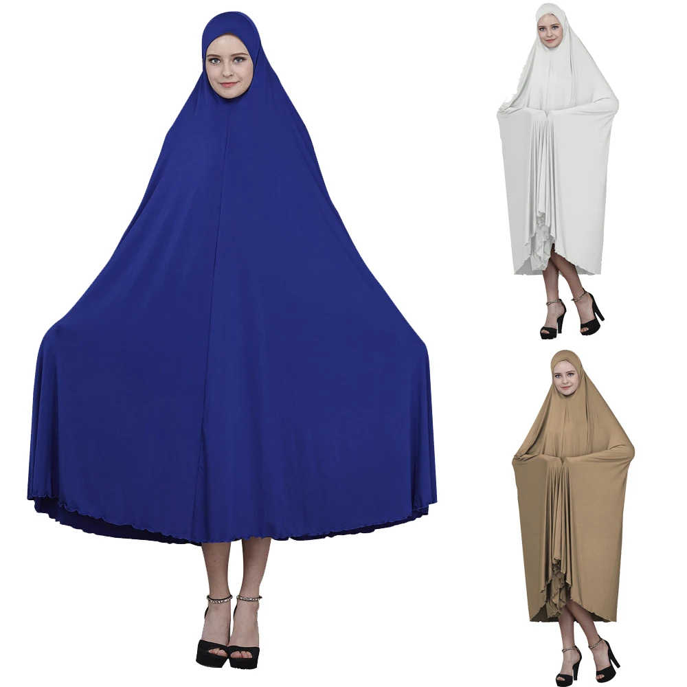 Мусульманское женское платье хиджаб большого размера, мусульманское платье с полным покрытием, абайя для молитв, химар, шарф, арабские плат...