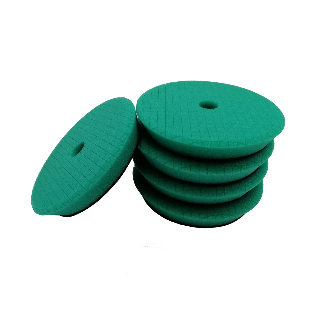 Green x 5pcs Автомобильный полировальный набор, 6 дюймов, полировальные накладки для автомобиля, абразивный диск, губка, поролоновые накладки - Цвет: Green x 5pcs