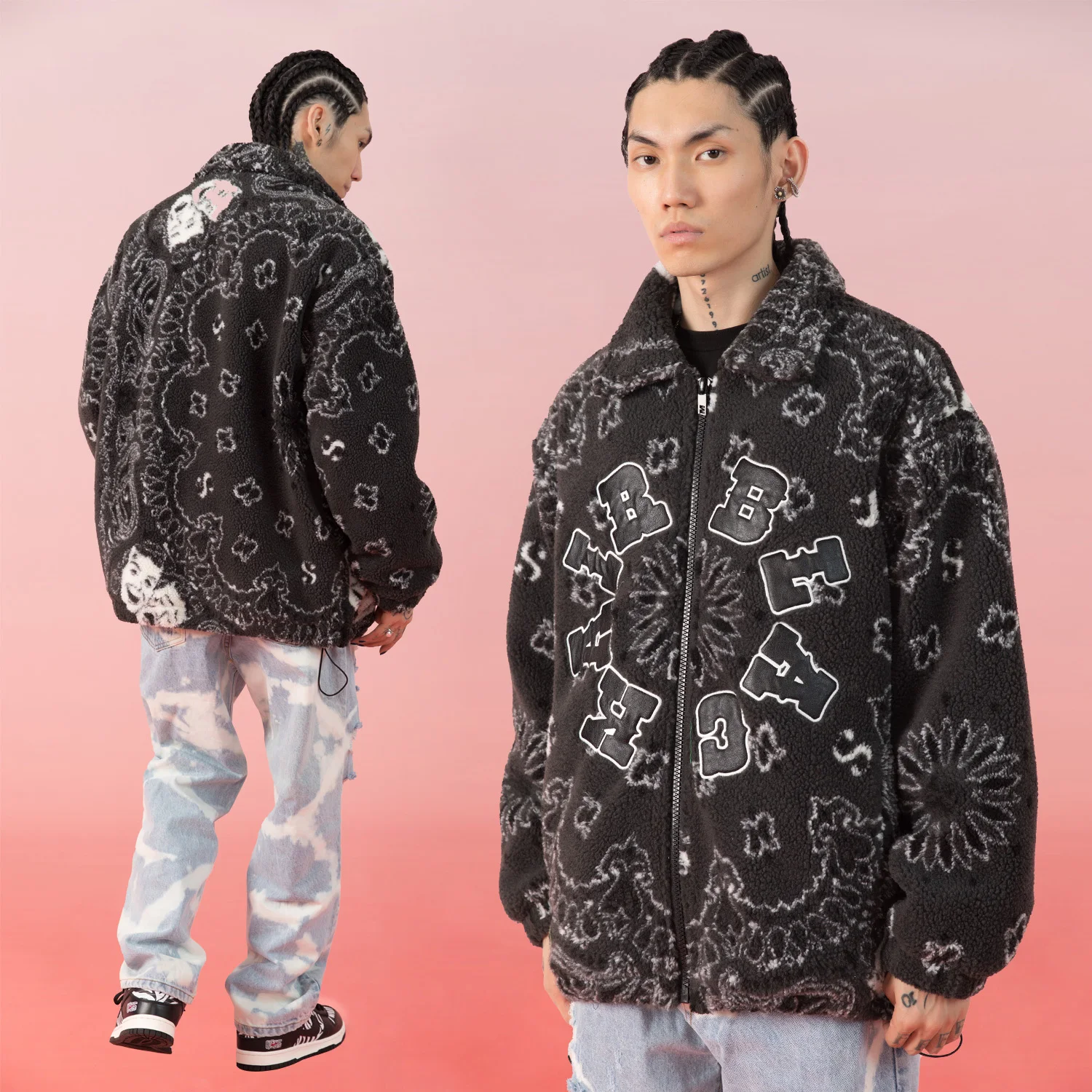 

American Retro Cashew Blossom Coat Autumn Winter Cashmere Thickened Couple Jacket Streetwear Outwear Coat Madeextreme Dropship