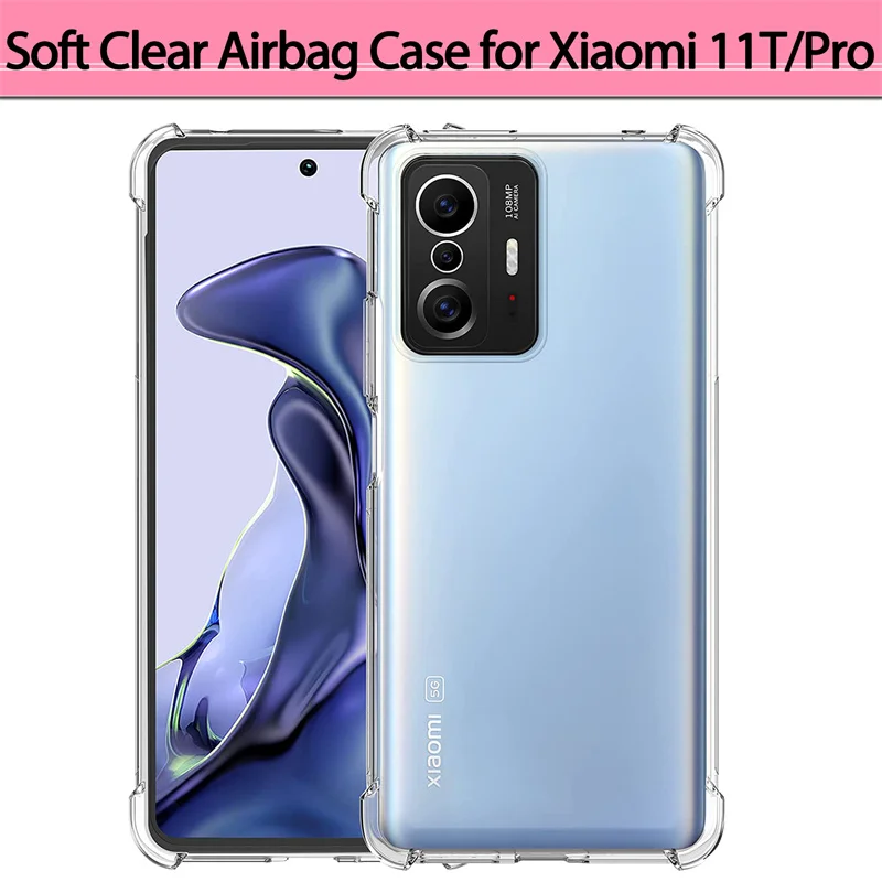 

Case for Mi 11 T Pro, Mi11T Pro Phone Cases Mi-11T Xiaomi 11 T Pro Shockproof Silicone Cover Mi11T Xiaomi 11T Pro Case