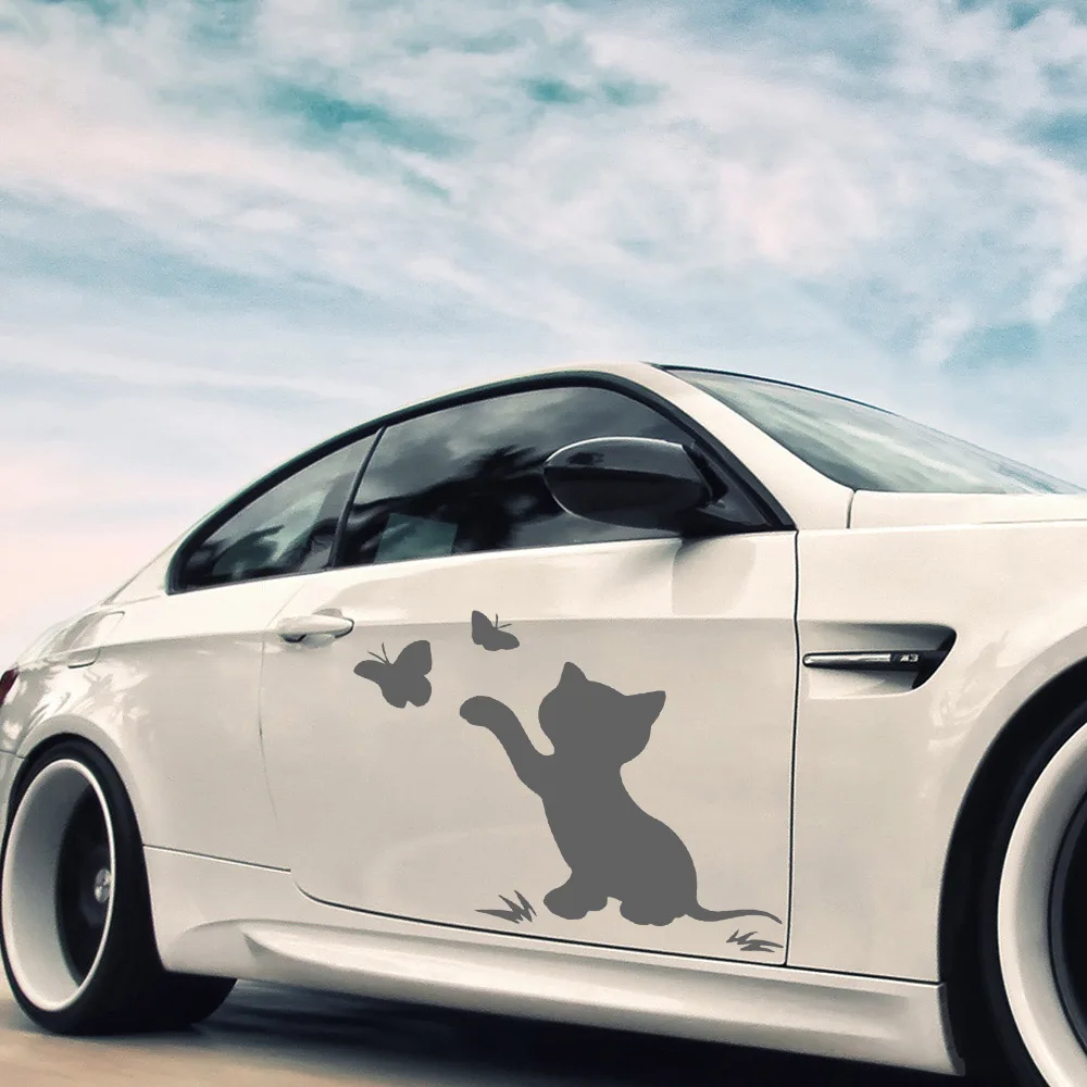 

Cartoon cat Vinyl Wrap Sigh Car Body Window Auto Decoration Car Styling Stickers And Decals