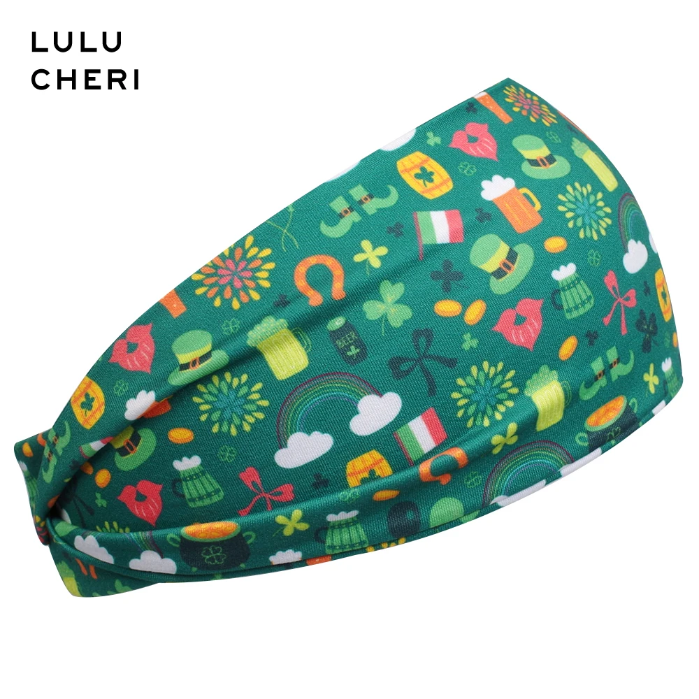 Женская эластичная повязка на голову с принтом День Св. Патрика | Спорт и