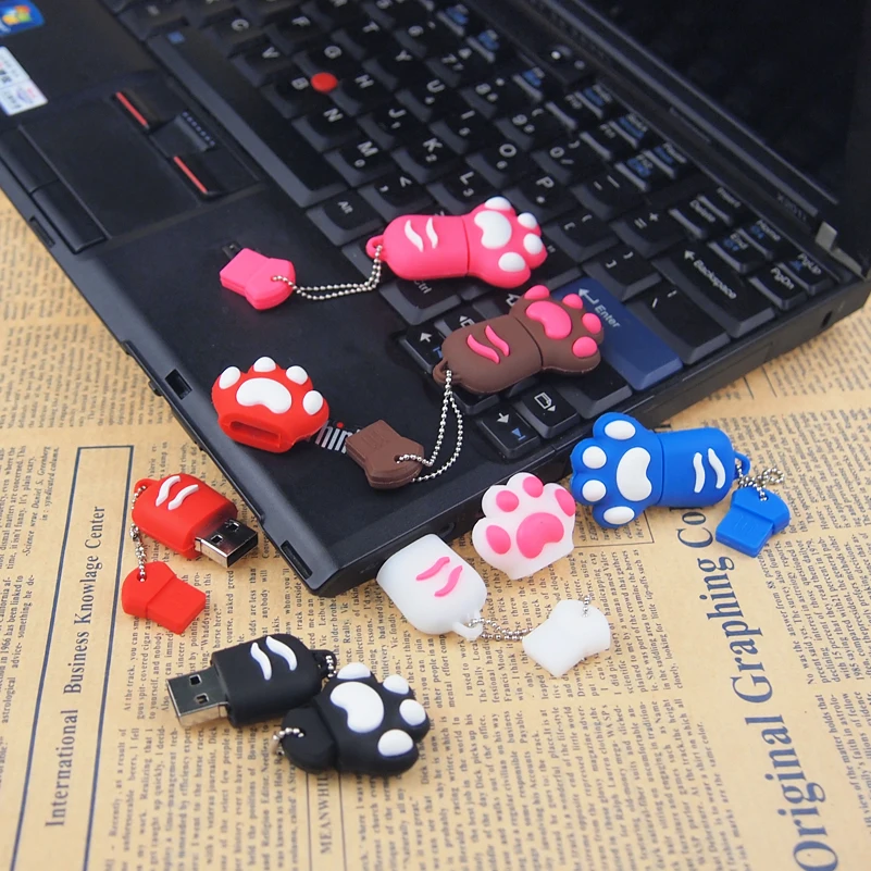 Usb флеш накопитель Bear paw с милым usb флешкой 32 Гб 64 ГБ 6 цветов карта памяти USB 2 0