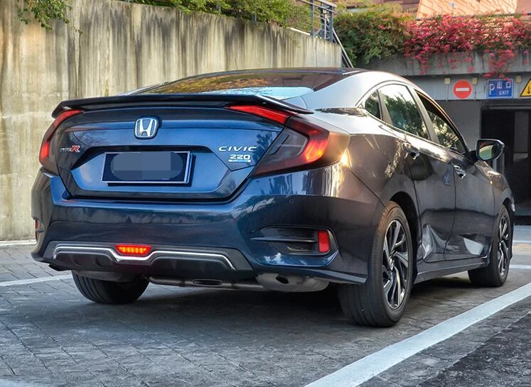 Для Civic Body kit спойлер 2016-2018 для Honda A ABS задний передний бампер диффузор защитные