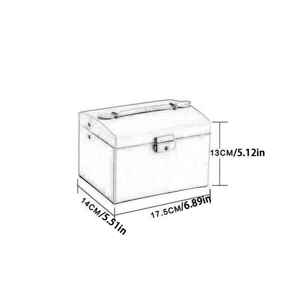 

GENBOLI Women Makeup Carrying Case Casket Jewelry Leather Organizer Storage Display Packaging Rack Box Wedding Decoration Gift