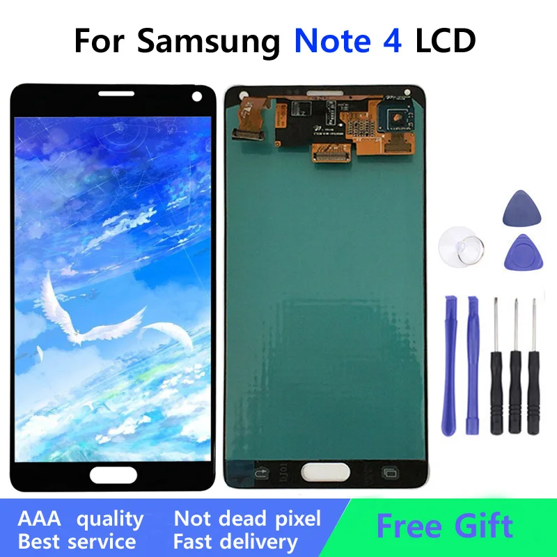 ЖК дисплей Super AMOLED для Samsung Galaxy Note 4 Note4 N910 N910A N910F N910H с сенсорным экраном и