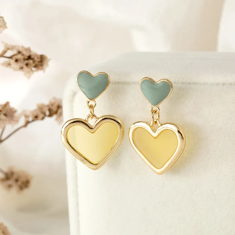 Светло-желтый, золотистый цвет Popular web celebrity with geometric earring the stylish joker color transparent pendant jewelry accessories - Окраска металла: Светло-желтый, золотистый цвет