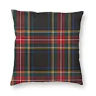 Наволочка квадратная, в клетку, с геометрическим рисунком, для автомобиля