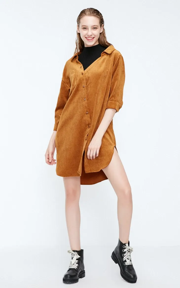 Vero Moda Новые поступления OL Стиль Круглый вырез из двух частей 3/4 рукава платье | 318431508