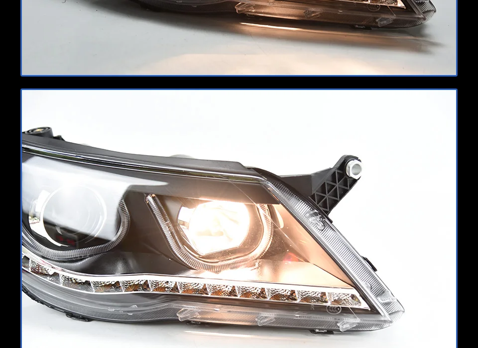 Head Lamp For Car VW Tiguan 2009-2012 Headlights Fog Lights Daytime Running Lights DRL H7 LED Bi Xenon Bulb Car Accessories