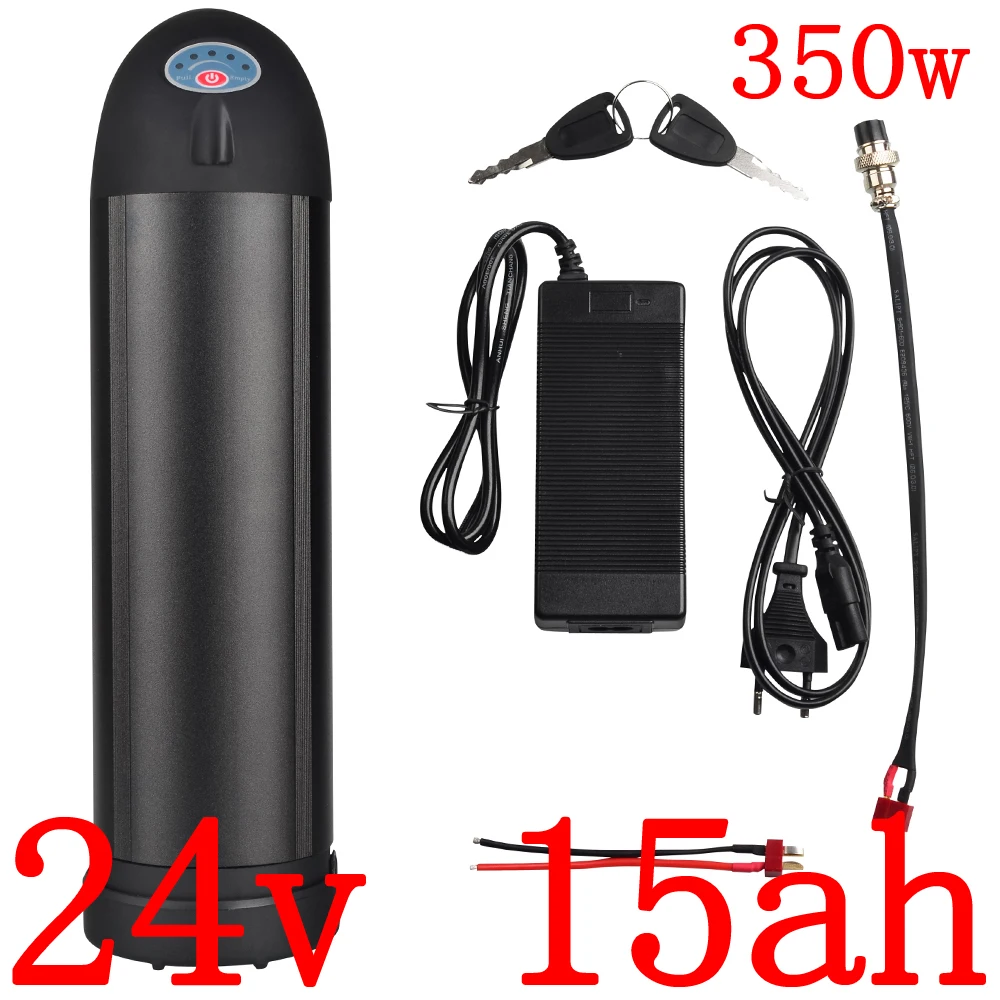 24V 250W 350W батарея для скутера 15AH литиевая 10AH 13AH 18AH электрического велосипеда с 15A BMS