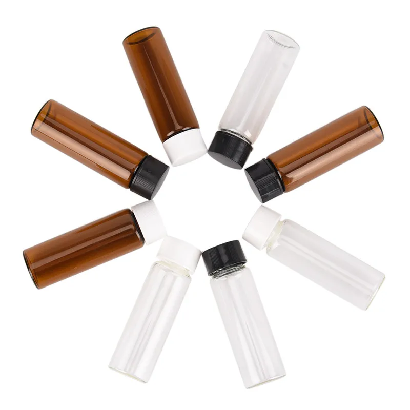 Бутылочка для эфирного масла JETTING 2 шт. янтарная с пластиковой крышкой стеклянная