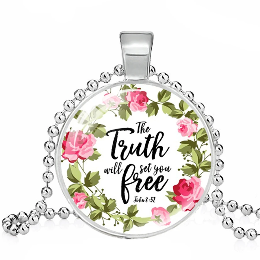 Новые Библейские стихи ожерелья Роза Библейская стихотворение Кулоны ожерелье