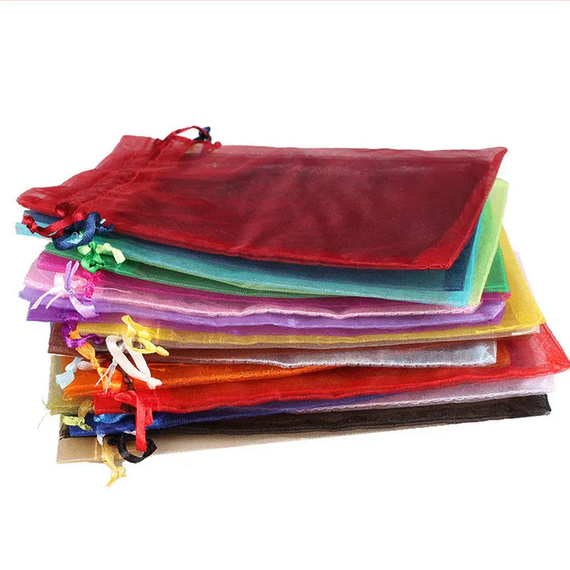 100 шт. 24 цвета ювелирные изделия мешочек из органзы Упаковка и дисплей ювелирных