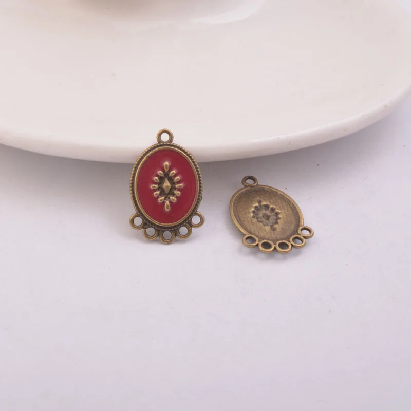 12 шт. разъем для подвесок с несколькими отверстиями сплав античная бронза