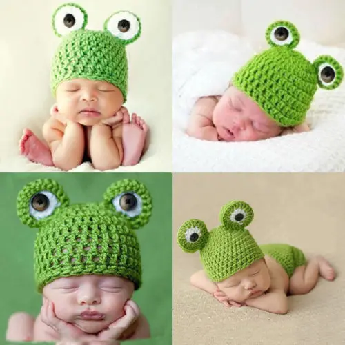 Cute Newborn Baby Girl Boy Kids Crochet Knit Photo Photography Prop Hats Beanie Costume | Детская одежда и обувь
