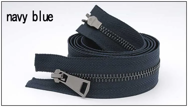 navy blue Meetee 120 см 5# двойной ползунок открытый конец металлическая молния пистолет черные зубы DIY швейная куртка пальто Аксессуары 13 цветов - Цвет: navy blue