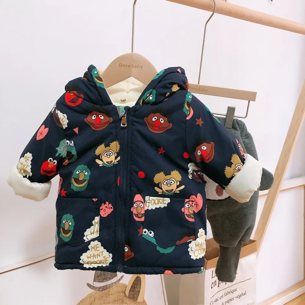 Одежда для детей 1-4 лет; куртка; Новинка года; сезон осень-зима; модная теплая верхняя одежда с капюшоном для маленьких девочек; куртка; пальто; Рождество